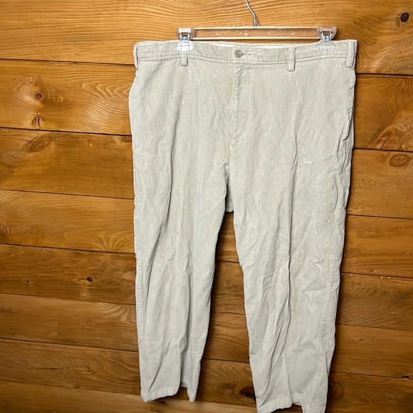 Nautica Clipper Khaki‎ Corduroy Pants 40x32 Relaxed Fit Pockets Vintage Office - Picture 1 of 7